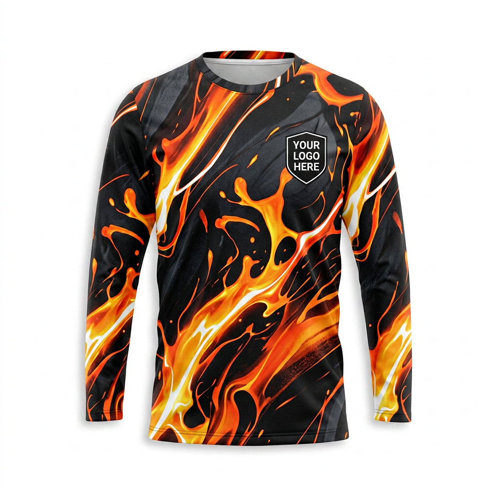 Firestorm Marble Custom Painter Work Shirt - Front View