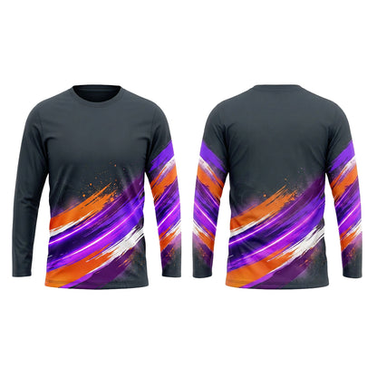 Sunset Velocity Custom Painter Work Shirt - Front and Back View