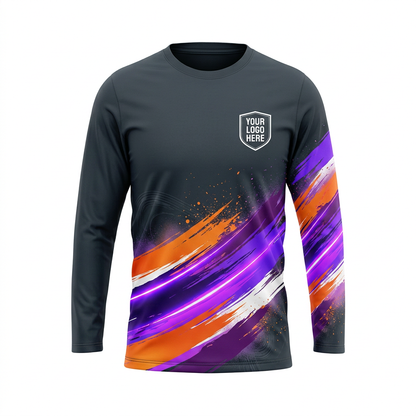 Sunset Velocity Custom Painter Work Shirt - Front View