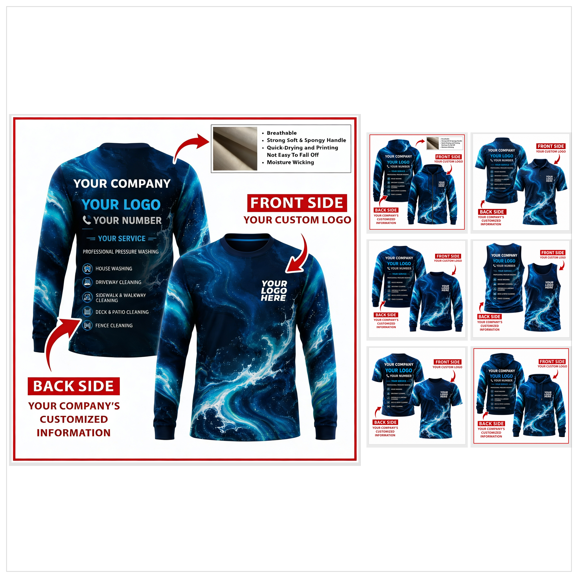 Custom Sport Team Uniform Shirt 001 - Preview