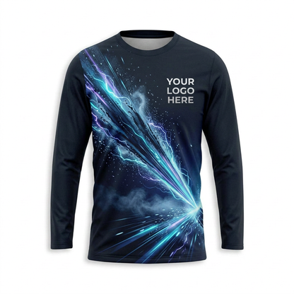 Custom Midnight Energy Stream Uniform Pressure Washing Shirt - Front View