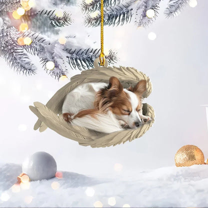 MollyTee Personalize Papillon Dog Angel Wings Ornament, Papillon Sleeping Angel Ornament 2D Flat - image 2