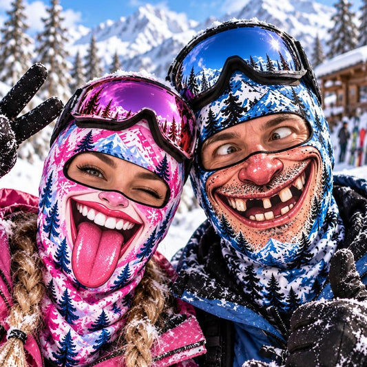 MollyTee Funny Couple Ski Balaclava Face Mask