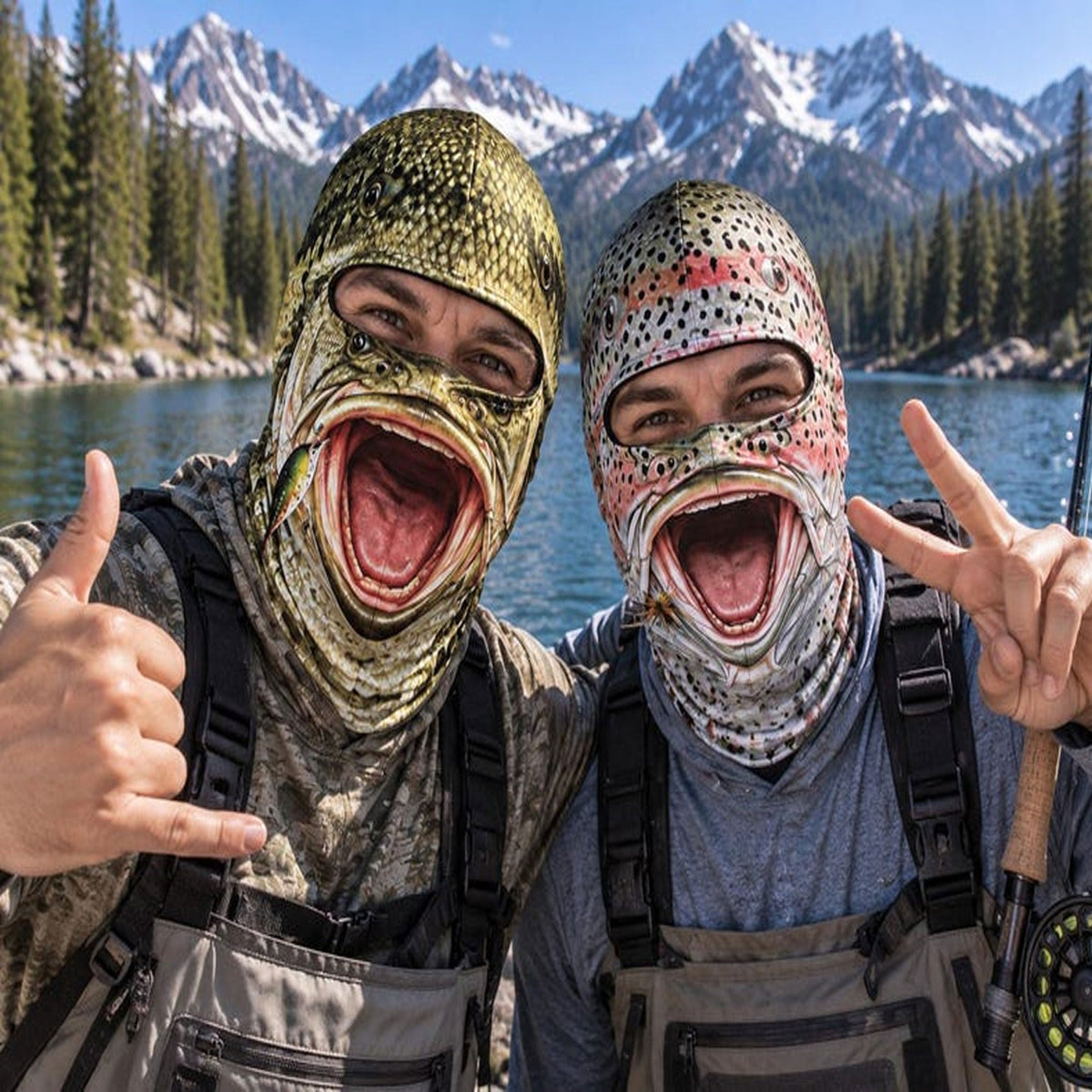 MollyTee Funny Fish Face  Balaclava Face Mask